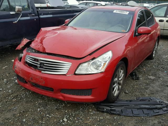 JNKBV61E57M713128 - 2007 INFINITI G35 RED photo 2