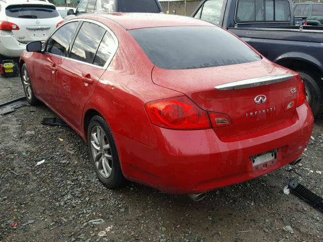 JNKBV61E57M713128 - 2007 INFINITI G35 RED photo 3