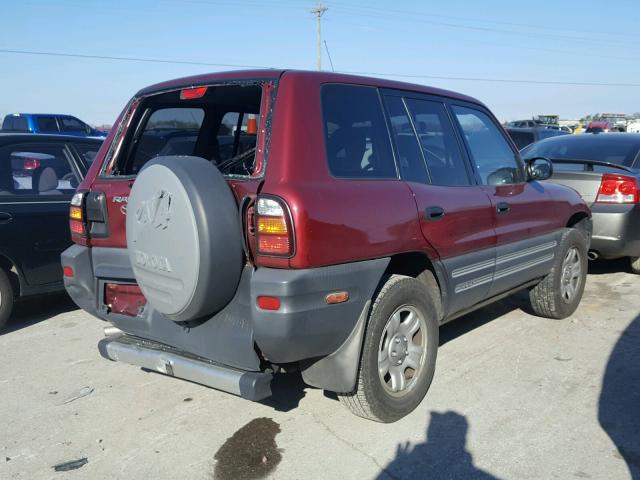 JT3GP10V8X0040725 - 1999 TOYOTA RAV4 RED photo 4