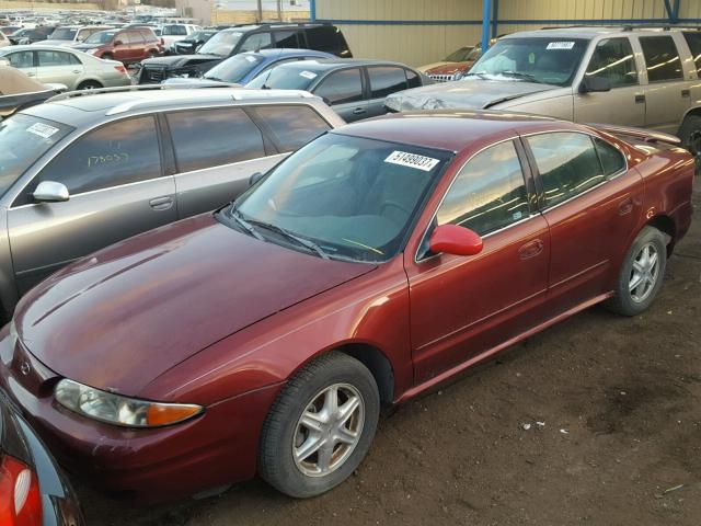 1G3NL52F12C305181 - 2002 OLDSMOBILE ALERO GL RED photo 2