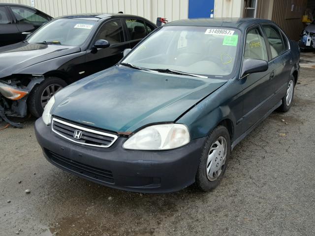 1HGEJ6679XL030456 - 1999 HONDA CIVIC LX GREEN photo 2