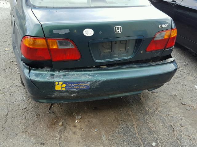 1HGEJ6679XL030456 - 1999 HONDA CIVIC LX GREEN photo 9