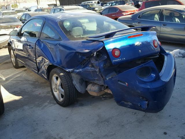 1G1AL12F357660317 - 2005 CHEVROLET COBALT LS BLUE photo 3