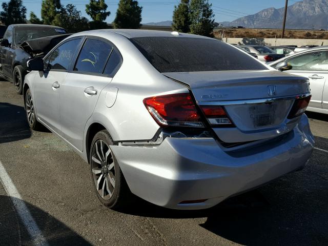 19XFB2F97EE268256 - 2014 HONDA CIVIC EXL SILVER photo 3