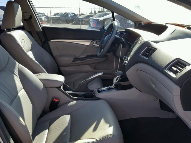 19XFB2F97EE268256 - 2014 HONDA CIVIC EXL SILVER photo 5