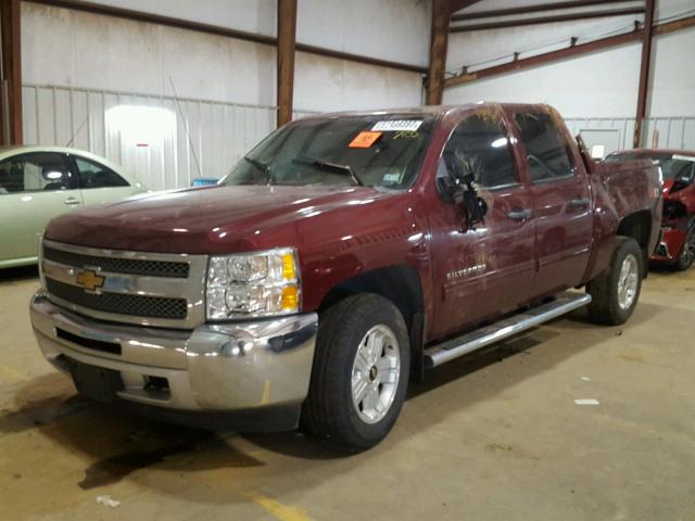 3GCPKSE74DG142055 - 2013 CHEVROLET SILVERADO MAROON photo 2