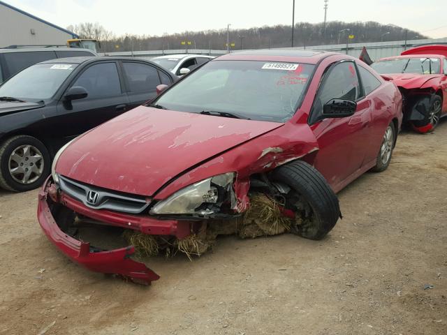 1HGCM71656A017989 - 2006 HONDA ACCORD EX RED photo 2