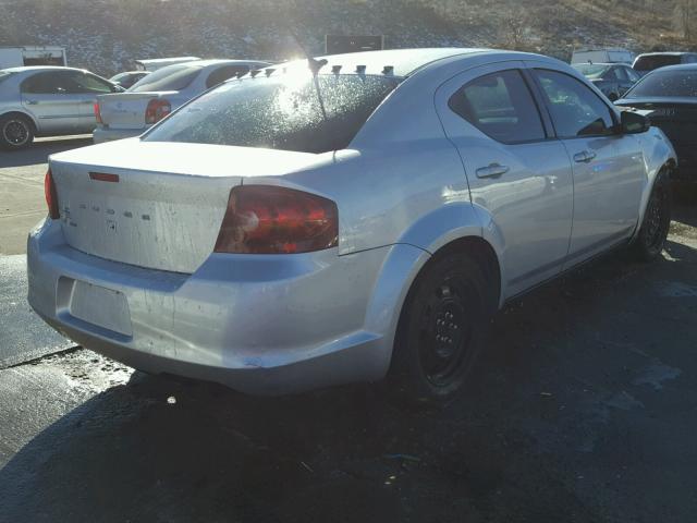 1C3CDZAB6CN173197 - 2012 DODGE AVENGER SE SILVER photo 4