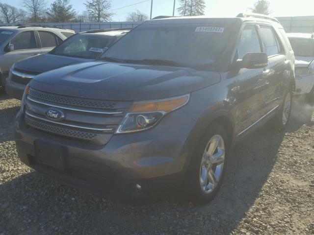 1FM5K8F82DGC02116 - 2013 FORD EXPLORER L GRAY photo 2