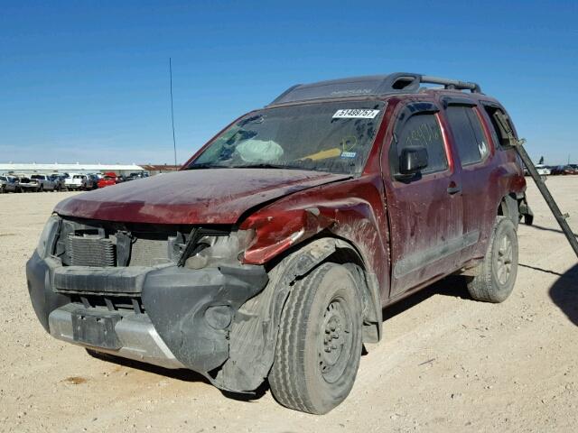 5N1AN0NW3EN808268 - 2014 NISSAN XTERRA X MAROON photo 2