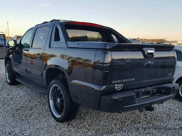 3GNMCFE08BG129355 - 2011 CHEVROLET AVALANCHE BLACK photo 3