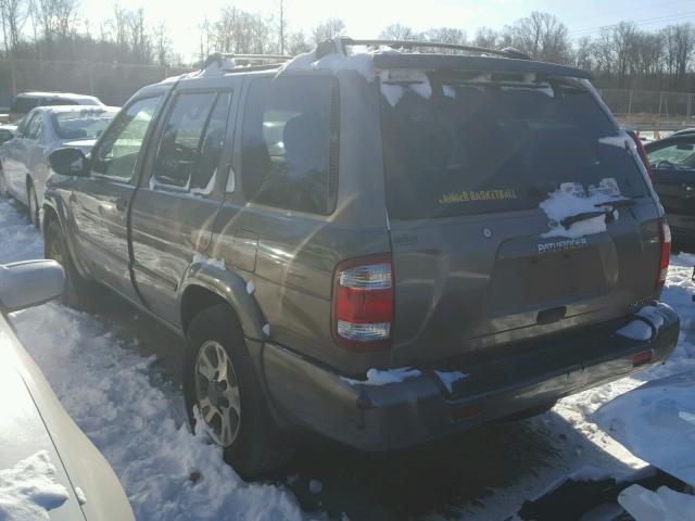 JN8DR09Y01W594544 - 2001 NISSAN PATHFINDER GRAY photo 3