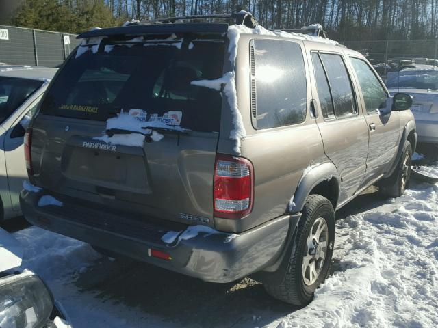 JN8DR09Y01W594544 - 2001 NISSAN PATHFINDER GRAY photo 4