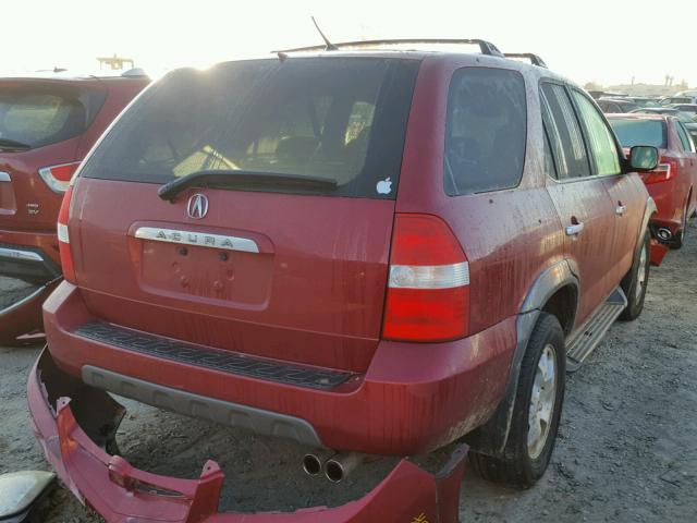 2HNYD18832H501464 - 2002 ACURA MDX TOURIN RED photo 4