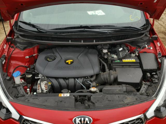 KNAFK4A65G5564283 - 2016 KIA FORTE LX RED photo 7