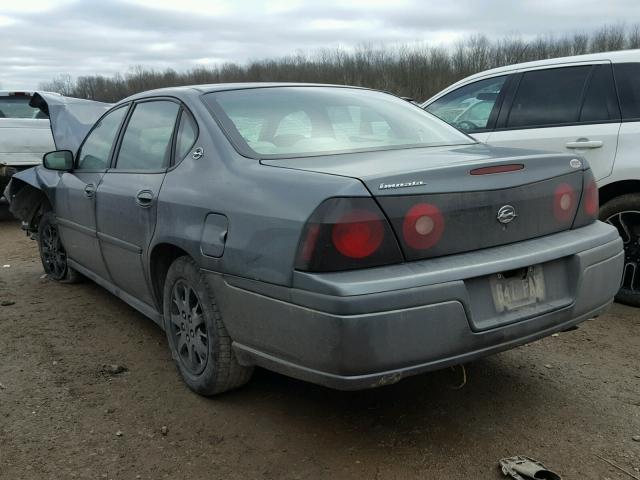 2G1WF52E359219569 - 2005 CHEVROLET IMPALA GRAY photo 3