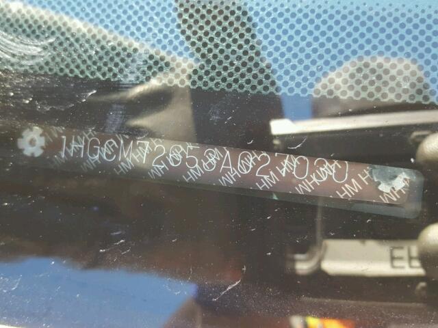 1HGCM72653A027030 - 2003 HONDA ACCORD EX BLACK photo 10