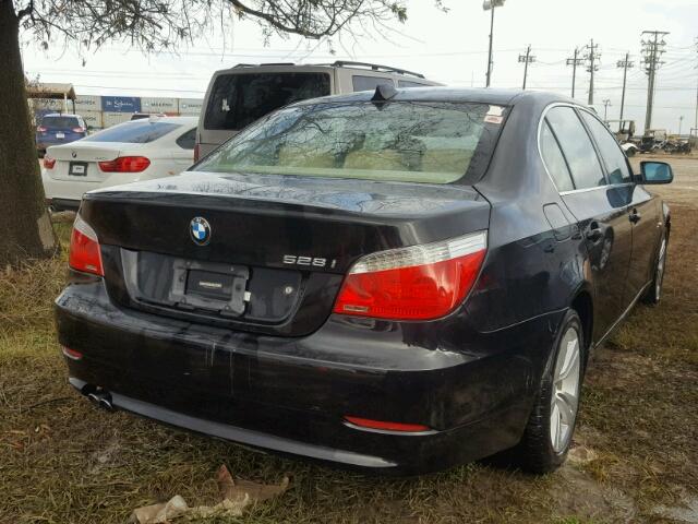 WBANU53579C118764 - 2009 BMW 528 I BLACK photo 4