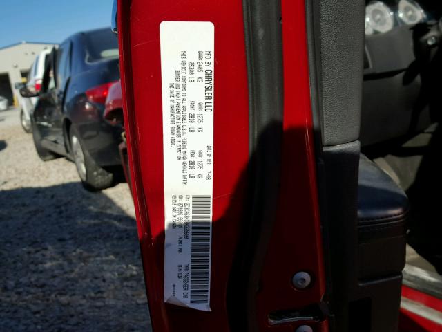 2C3KA63H18H335600 - 2008 CHRYSLER 300C RED photo 10