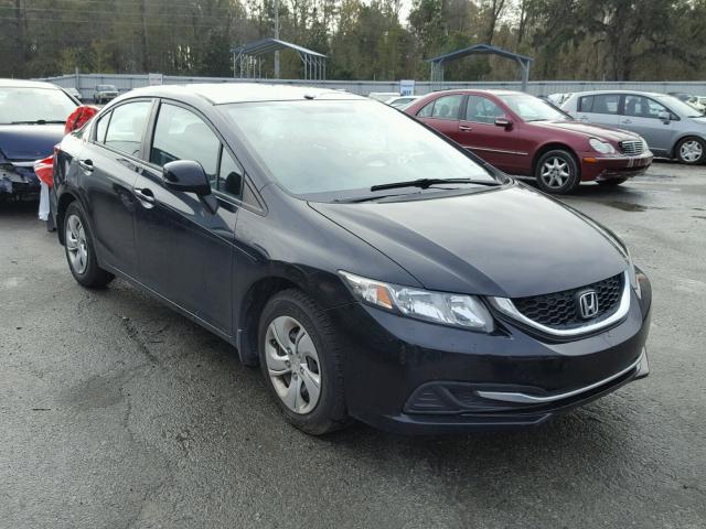 2HGFB2F53DH567115 - 2013 HONDA CIVIC LX BLACK photo 1