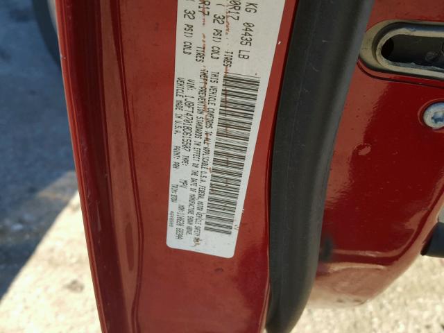 1J8FT47018D615507 - 2008 JEEP COMPASS SP RED photo 10