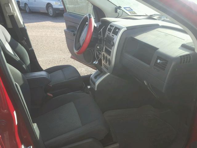 1J8FT47018D615507 - 2008 JEEP COMPASS SP RED photo 5