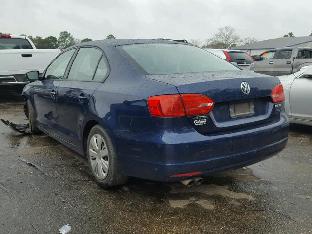 3VWDX7AJ2BM060307 - 2011 VOLKSWAGEN JETTA SE BLUE photo 3