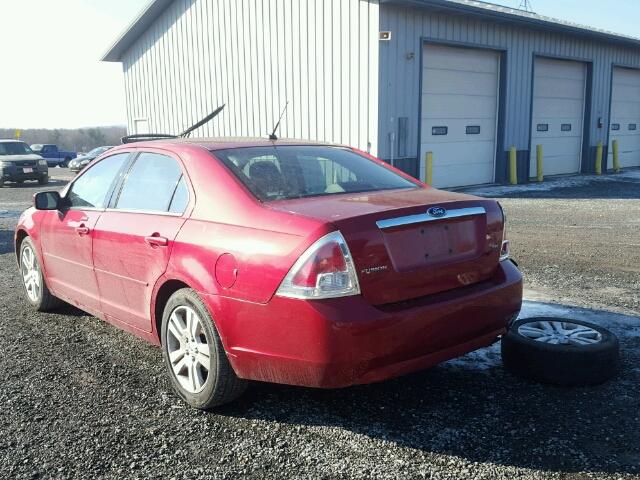 3FAHP08Z99R153822 - 2009 FORD FUSION SEL MAROON photo 3