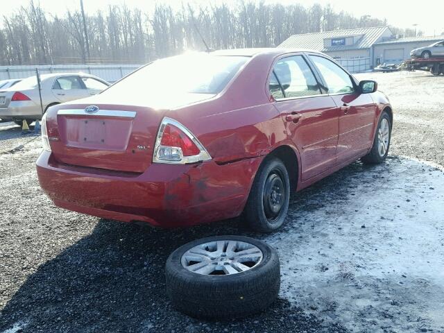 3FAHP08Z99R153822 - 2009 FORD FUSION SEL MAROON photo 4