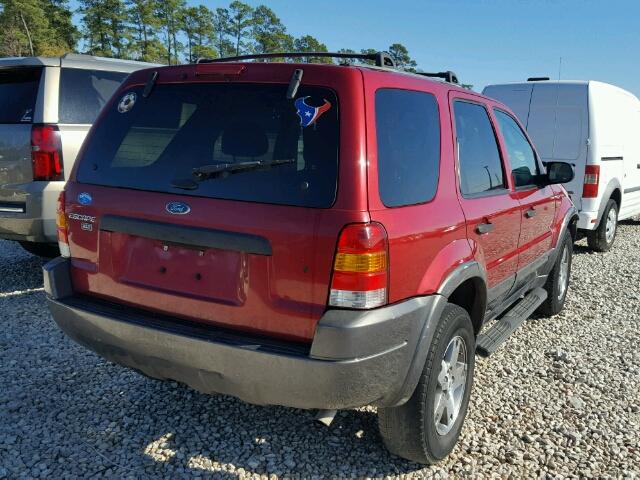 1FMYU03104KB23797 - 2004 FORD ESCAPE XLT MAROON photo 4