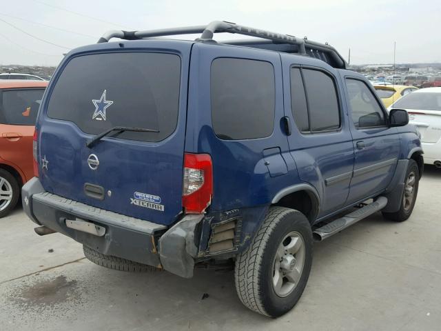 5N1ED28T14C664070 - 2004 NISSAN XTERRA XE BLUE photo 4