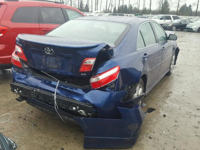 4T1BK46K19U087461 - 2009 TOYOTA CAMRY SE BLUE photo 4