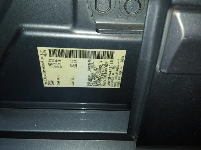 1N4AL21E49N471916 - 2009 NISSAN ALTIMA 2.5 GRAY photo 10