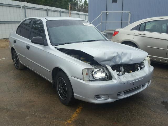 KMHCG45C52U305178 - 2002 HYUNDAI ACCENT GL SILVER photo 1