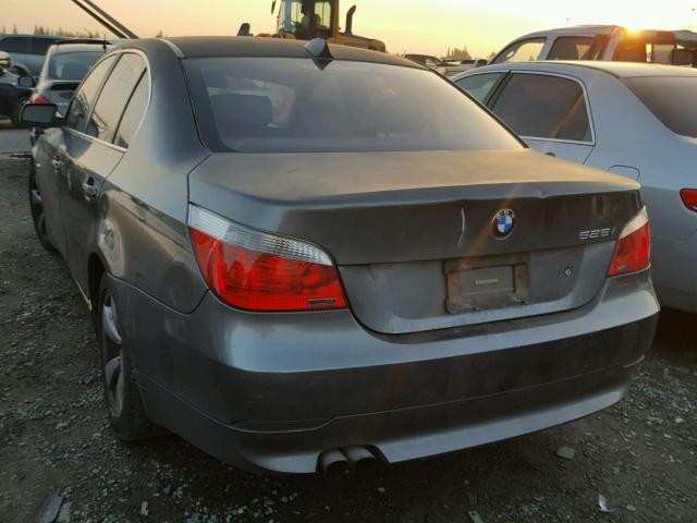 WBANE53536CK90542 - 2006 BMW 525 I GRAY photo 3