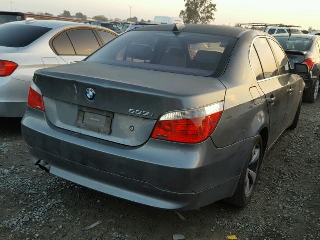 WBANE53536CK90542 - 2006 BMW 525 I GRAY photo 4