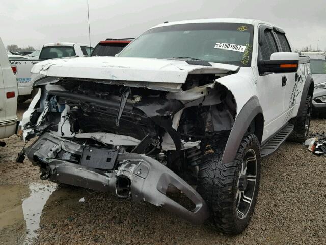 1FTFW1R69BFC91426 - 2011 FORD F150 SVT R WHITE photo 2