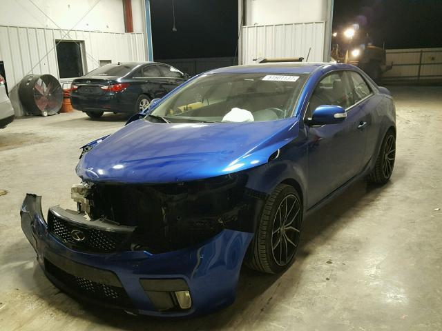 KNAFW6A31A5271946 - 2010 KIA FORTE SX BLUE photo 2