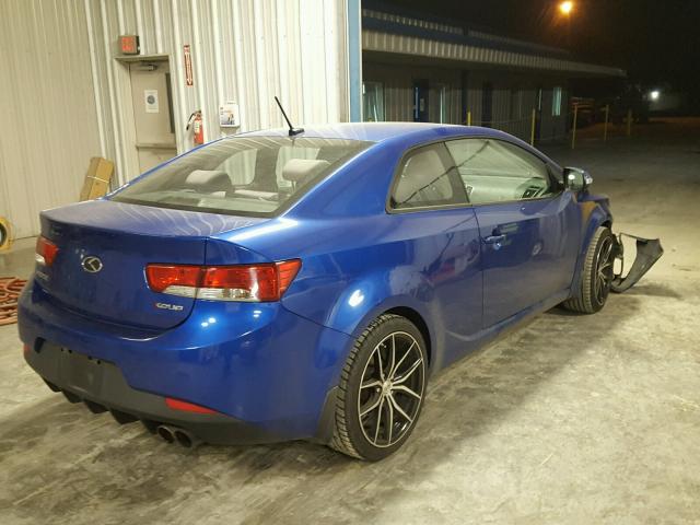 KNAFW6A31A5271946 - 2010 KIA FORTE SX BLUE photo 4