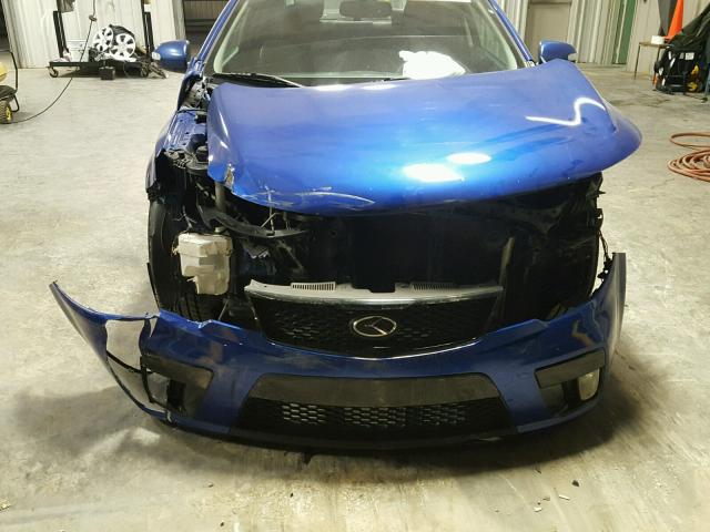 KNAFW6A31A5271946 - 2010 KIA FORTE SX BLUE photo 9