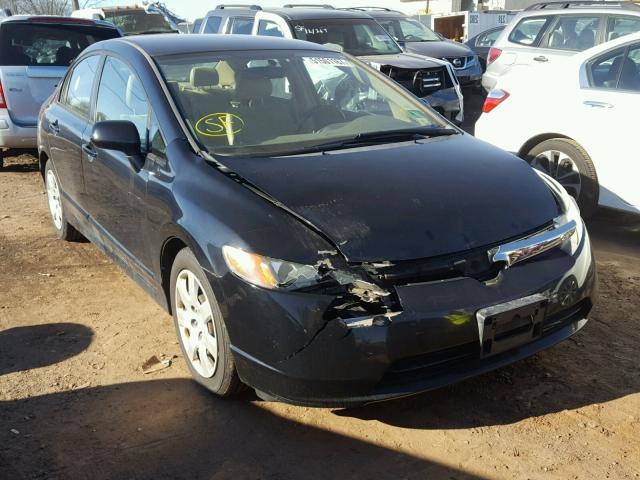 1HGFA16576L062598 - 2006 HONDA CIVIC LX BLACK photo 1