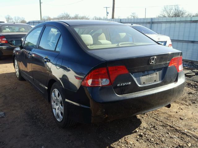 1HGFA16576L062598 - 2006 HONDA CIVIC LX BLACK photo 3