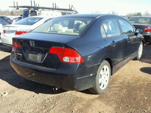 1HGFA16576L062598 - 2006 HONDA CIVIC LX BLACK photo 4