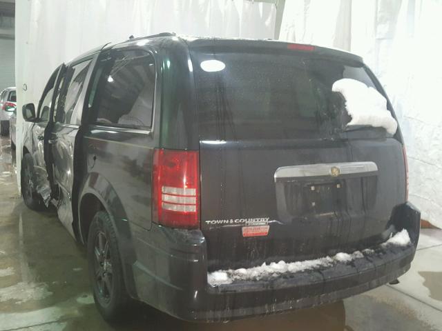 2A8HR54P28R769784 - 2008 CHRYSLER TOWN & COU BLACK photo 3