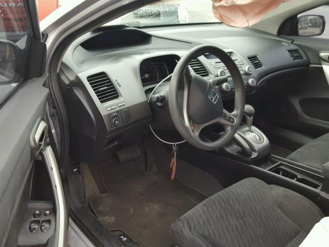 2HGFG12859H500597 - 2009 HONDA CIVIC EX SILVER photo 9