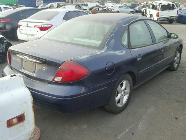 1FAFP5326YG277700 - 2000 FORD TAURUS SE BLUE photo 4