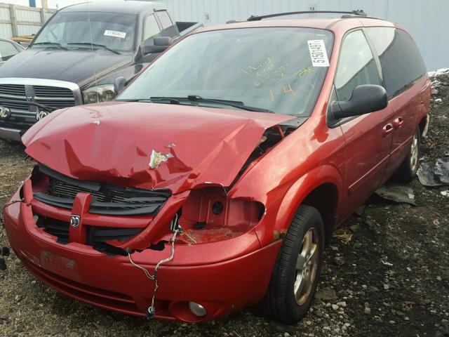 2D4GP44L66R711788 - 2006 DODGE GRAND CARA RED photo 2