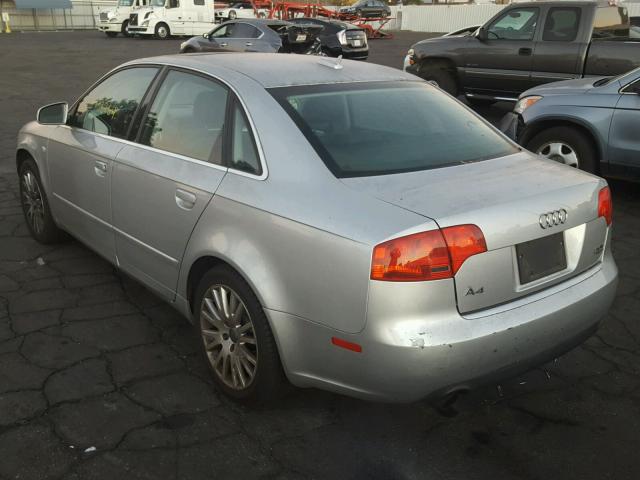 WAUDF78E16A120897 - 2006 AUDI A4 2.0T QU SILVER photo 3