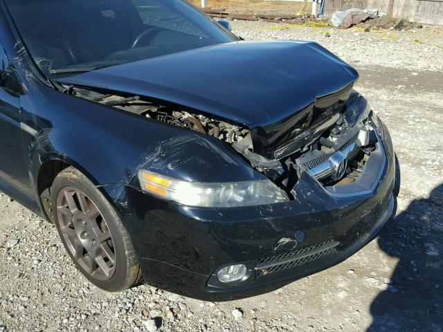 19UUA76538A000916 - 2008 ACURA TL TYPE S BLACK photo 9