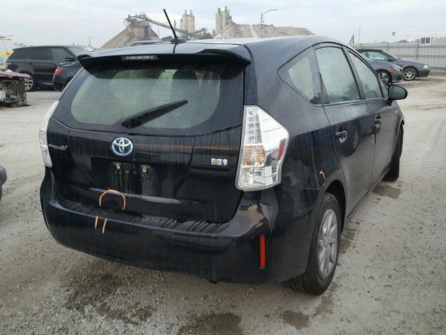 JTDZN3EU7C3180506 - 2012 TOYOTA PRIUS V BLACK photo 4